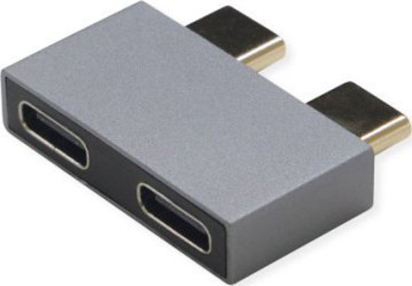 Προσαρμογέας Roline ROLINE USB 3.2 Gen 2, 2x USB τύπου C - 2x τύπου C, M/F, ασημί