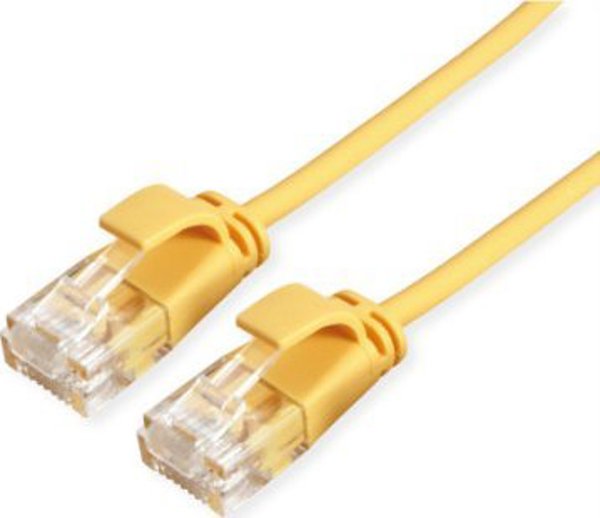 Roline ROLINE UTP Καλώδιο Patch Data Center Cat.6A (Class EA), LSOH, εξαιρετικά λεπτό, κίτρινο, 1,5 m