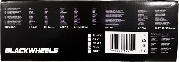 Ρόλερ Blackwheels Flex Pro αναψυχής ρυθμιζόμενα ροζ ν. 39-42