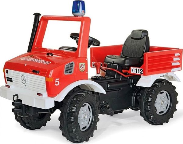 Rolly Toys Rolly Toys Unimog Mercedes Benz Αυτοκίνητο με πετάλια Πυροσβεστική + Φάρος