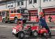 Rolly Toys Rolly Toys Unimog Mercedes Benz Αυτοκίνητο με πετάλια Πυροσβεστική + Φάρος