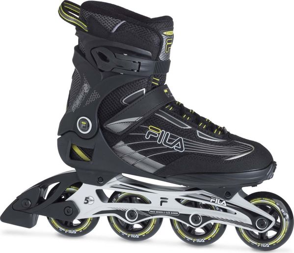 Fila Mizar Lady Γυναικεία Roller Αναψυχής, Τεχνολογία Air Flow, Ρόδες 80mm, Μαύρα, Μέγεθος 42