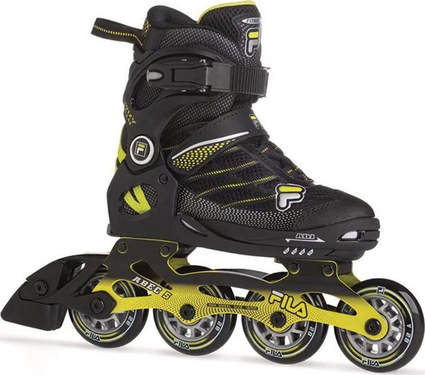Fila Wizy Alu Παιδικά Ρόλερ Αναψυχής Ρυθμιζόμενα, Μαύρα, Μέγεθος 32-35