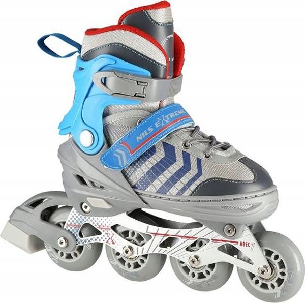 Nils Extreme Ρυθμιζόμενα Πατίνια Inline NH18192 με Εναλλάξιμη Λεπίδα, Γκρι, Μέγεθος 29-33