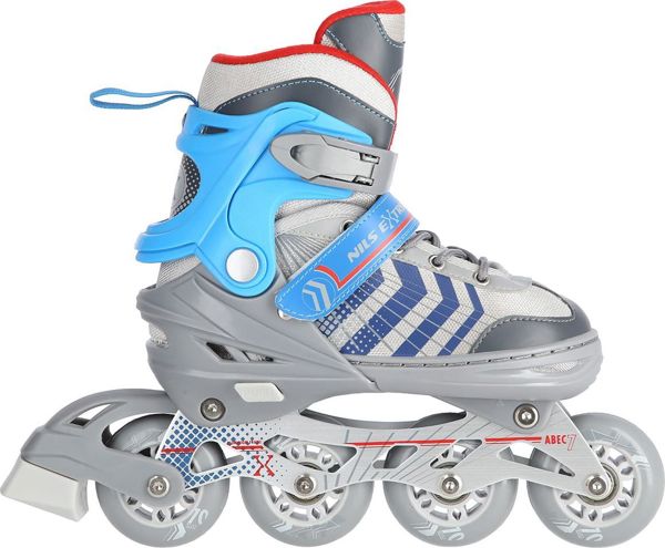 Nils Extreme Ρυθμιζόμενα Πατίνια Inline NH18192 με Εναλλάξιμη Λεπίδα, Γκρι, Μέγεθος 29-33