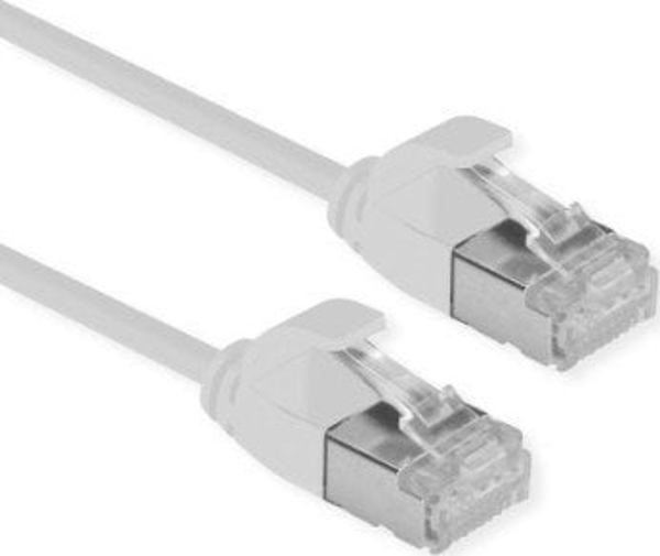 Roline Καλώδιο Δικτύου Patch Cord Cat.6A F/UTP, Slim, LSOH, Γκρι, 0.15m - 14277493
