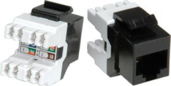Roline ROLINE Cat.5e (κατηγορία D) Keystone, RJ45, μη θωρακισμένο, μαύρο
