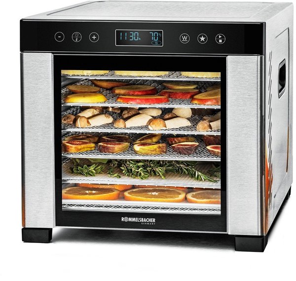 Αποξηραντής Φρούτων και Τροφίμων Rommelsbacher DA950, 600W, Ανοξείδωτο Ατσάλι/Μαύρο