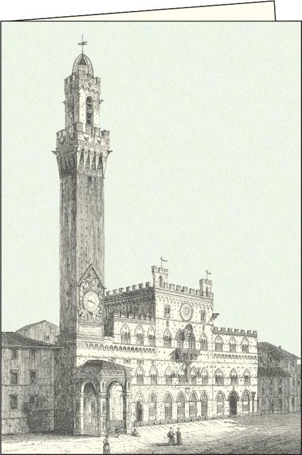 Rossi Κάρτα με Φάκελο 012 Siena Piazza del Campo, Ρετρό Σχεδιασμός, 240gr/m2