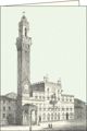 Rossi Κάρτα με Φάκελο 012 Siena Piazza del Campo, Ρετρό Σχεδιασμός, 240gr/m2