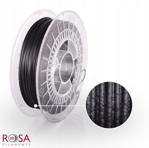 Νήμα ROSA-PLAST Rosa3D PETG CarbonLook 1,75mm 0,5kg - Μαύρο Άνθρακα