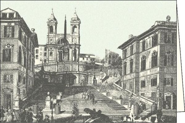 Rossi Κάρτα Roma Chiesa Della Trinità με Φάκελο, 240g/m², ITW 005