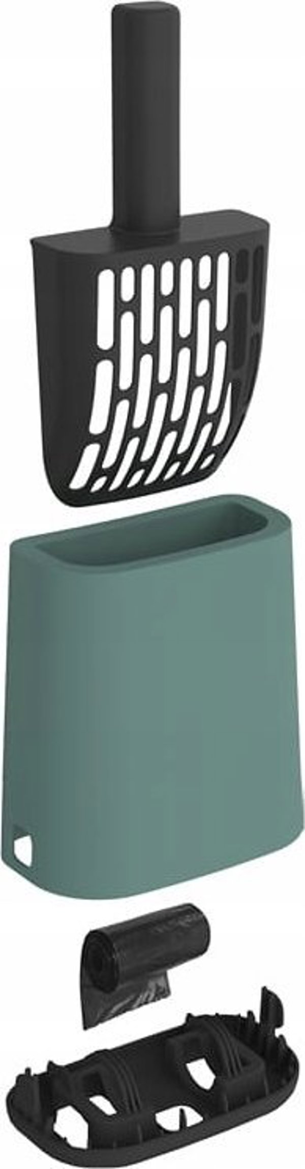 Rotho Rotho Σπάτουλα με βάση +σακούλες 16x8cm ανθρακί