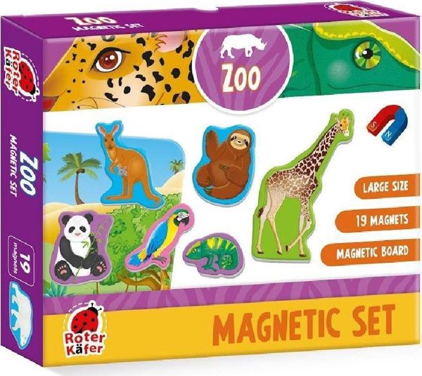 Roter Kafer Μαγνητικό παζλ "ZOO" με πίνακα RK2090-02