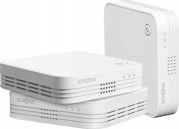 Δρομολογητής Strong Strong WI-FI MESH HOME TRIO PACK 1200 Dual-band (2.4 GHz/5 GHz) Wi-Fi 5 (802.11ac) Λευκό 3 Εσωτερικές