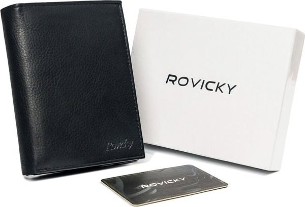 Ανδρικό πορτοφόλι Rovicky Vertical με τσέπη με φερμουάρ, φυσικό δέρμα Rovicky Δεν ισχύει 8716394 5903051022531