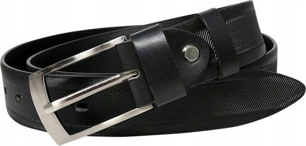Ανδρική δερμάτινη ζώνη Rovicky με κομψό groove μοτίβο Rovicky 105 8734177 5903051106187