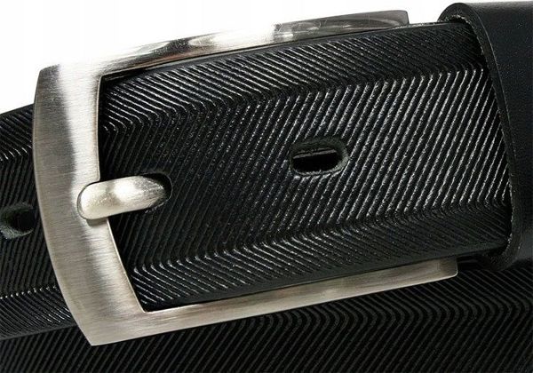 Ανδρική δερμάτινη ζώνη Rovicky με κομψό groove μοτίβο Rovicky 105 8734177 5903051106187