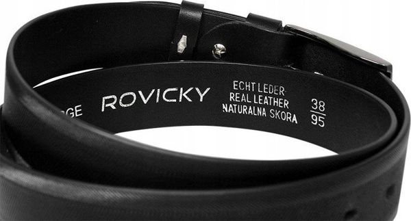 Ανδρική δερμάτινη ζώνη Rovicky με κομψό groove μοτίβο Rovicky 105 8734177 5903051106187