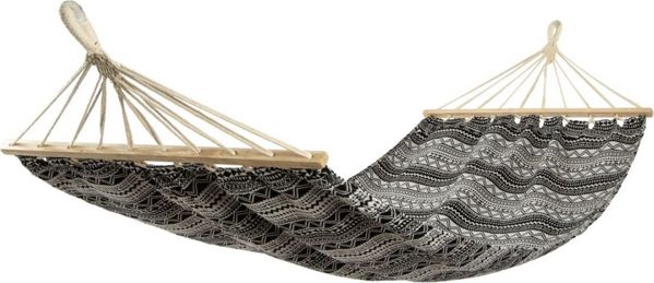 Royokamp Αιώρα Κήπου 2 Ατόμων Ethnic Ασπρόμαυρη 200x150cm