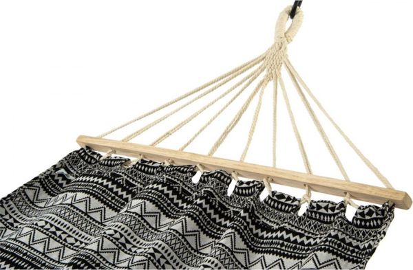 Royokamp Αιώρα Κήπου 2 Ατόμων Ethnic Ασπρόμαυρη 200x150cm