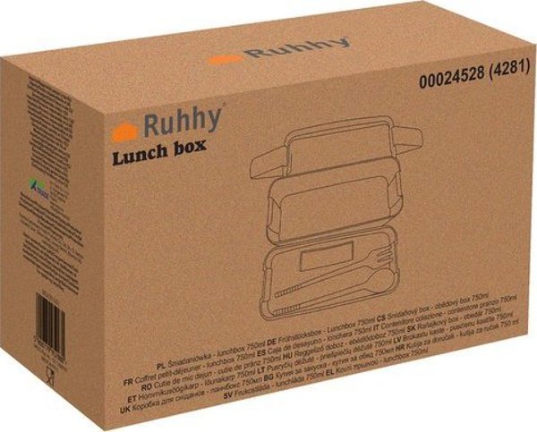 Ruhhy Σνακδοχείο - lunchbox 750ml Ruhhy 24528