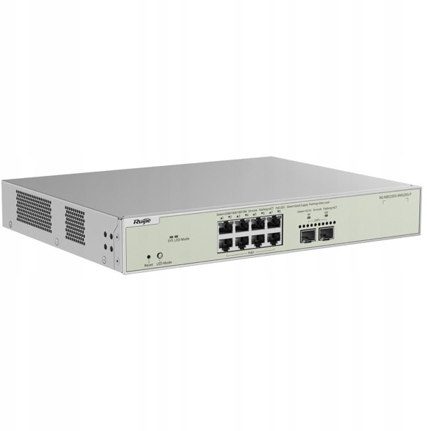 Ruijie Reyee RG-NBS3300-8MG2XS-P | Διαχειριζόμενο Switch, 10 Θύρες, 8x2,5GE, 8xPoE+ 240W, 2xSFP+, Rack, L2+, Cloud