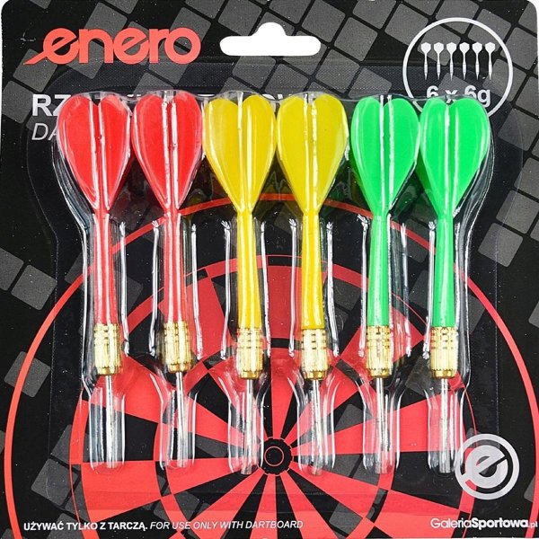 Enero Μεταλλικά Βελάκια Dart 6g, Σετ 6 Τεμαχίων για Βελάκια Σκοποβολής