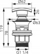 S290BL-B ZAW?R SPUST. G5/4 PP KOREK MOSI?DZ KWADRAT,CZARNY // S.SPUST.KLIK-KLAK-F-S290BL-B