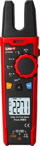 Μετρητής ρεύματος τύπου σιαγόνας CAT II 1000V, CAT III 600V| DC/AC 1000V| AC 200A| 60MO| 10KHz| NCV| TRMS| UNI-T