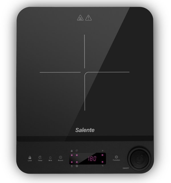 Evolveo Salente InductPro1 Επαγωγική Εστία, Μονή, Μαύρη, 2000W