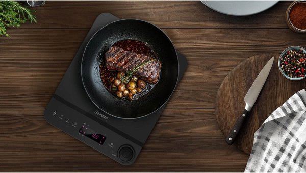 Evolveo Salente InductPro1 Επαγωγική Εστία, Μονή, Μαύρη, 2000W