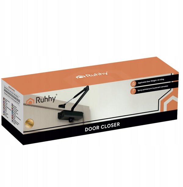 Αυτόματος κλείσιμο πόρτας μαύρος 40-60kg Ruhhy 26782