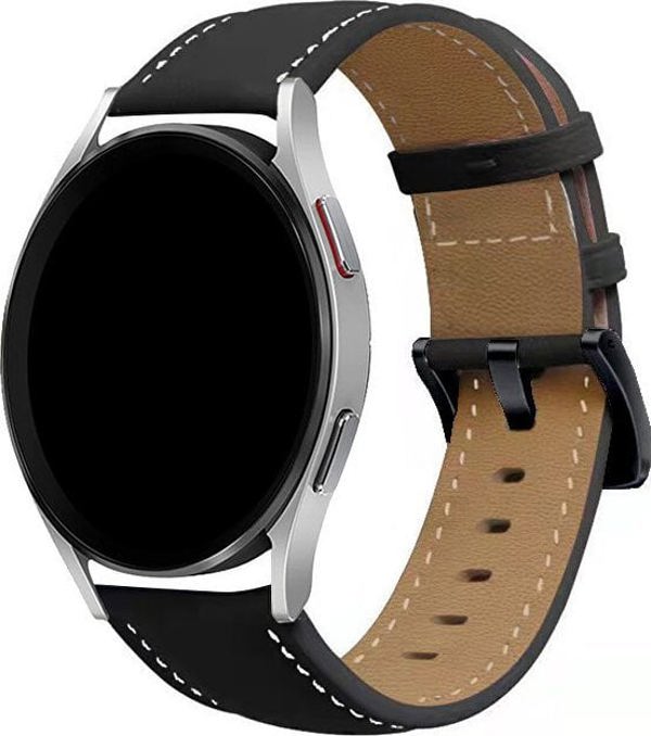 Δερμάτινο λουράκι 4Wrist για Samsung 22mm Μαύρο