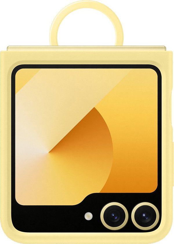 Θήκη Σιλικόνης Samsung με Δαχτυλίδι Z Flip 6 κίτρινο