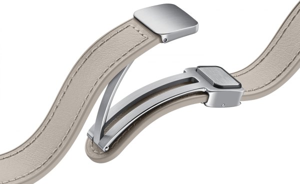 Samsung Λουράκι Samsung ET-SHR93 για Galaxy Watch 4/5/6, καφέ ανοιχτό, D-buckle, δερματίνη S/M