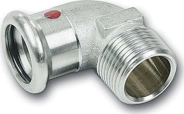 Γωνία SANHA-THERM C-Stahl 90° Μεταβατική Αρσενική, 18mm x 1/2"