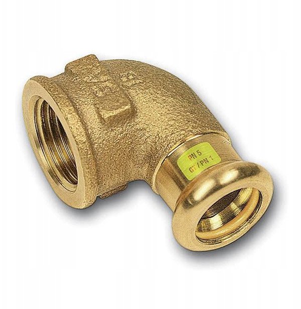 Sanha Press Gas Αγκώνας 90° 22mm x 1'' Γαλβανισμένος - Εξάρτημα Πρεσαριστής Σύνδεσης Αερίου