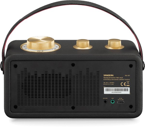 Sangean RA-101 travel radio, black/gold