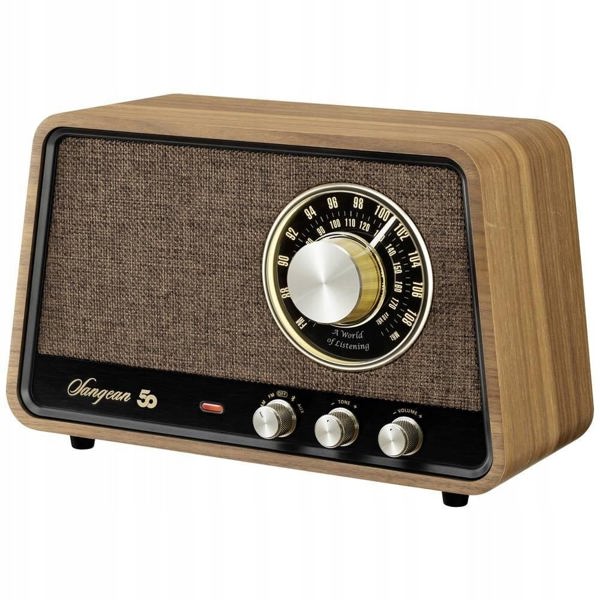 Ραδιόφωνο τραπεζιού Sangean WR-101, Bluetooth, vintage ξύλο καρυδιάς