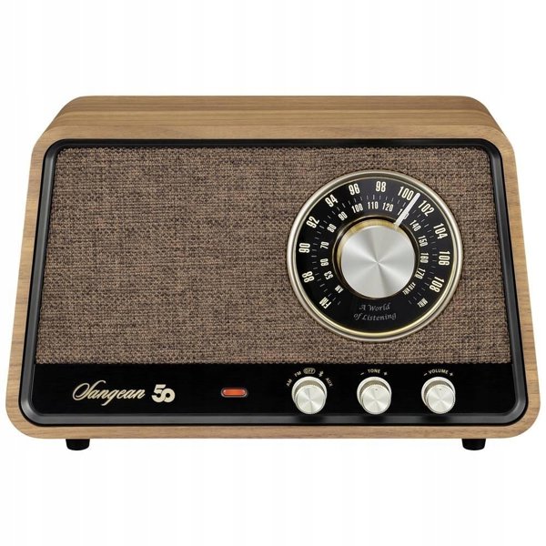 Ραδιόφωνο τραπεζιού Sangean WR-101, Bluetooth, vintage ξύλο καρυδιάς