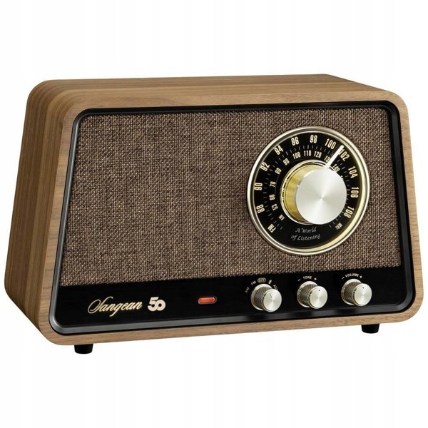 Ραδιόφωνο τραπεζιού Sangean WR-101, Bluetooth, vintage ξύλο καρυδιάς