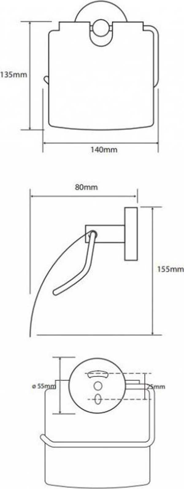 Sapho Χαρτοθήκη Sapho X-ROUND XR705