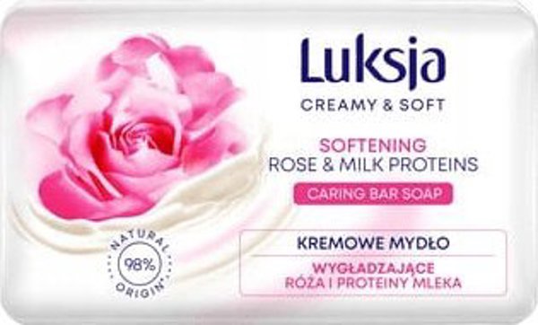 Luksja Κρεμώδες Σαπούνι Μπάρα Rose & Milk Proteins 90g - Αναζωογονητικό