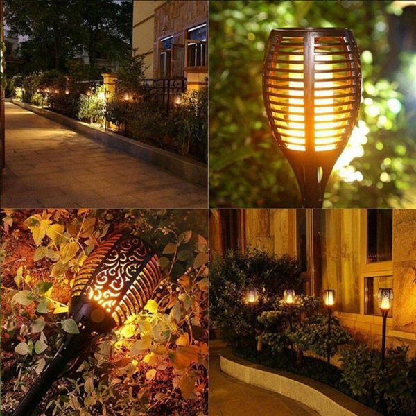 Saska Garden Ηλιακός Κήπος Λάμπα Δάδα Εφέ Φλόγας ύψος 79cm, 33LED