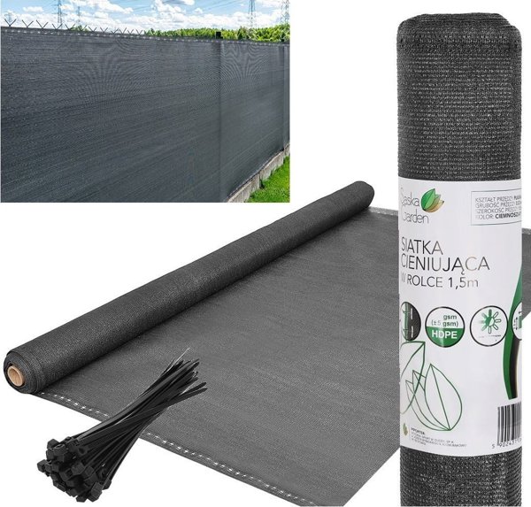 Saska Garden ΔΙΧΤΥ ΣΚΙΑΣΗΣ 110G/M2 ΣΚΟΥΡΟ ΓΚΡΙ ΡΟΛΟ 1.5X25M Saska Garden