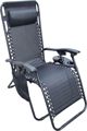 Saska Garden Πτυσσόμενη Ξαπλώστρα Κήπου Βαρύτητας 175x52/65x110cm Μαύρο (1032290)