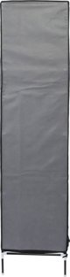 Saska Garden ΝΤΟΥΛΑΠΑ ΥΦΑΣΜΑΤΙΝΗ 127X45X172 CM ΣΚΟΥΡΟ ΓΚΡΙ