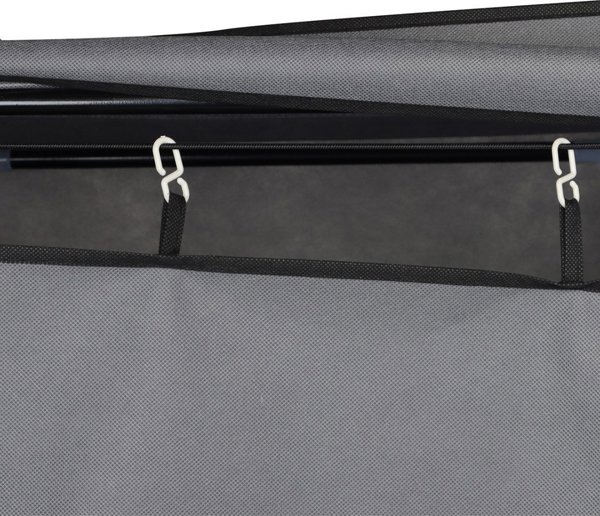 Saska Garden Υφασμάτινη Ντουλάπα Ρούχων 168x45x172 cm, Σκούρο Γκρι