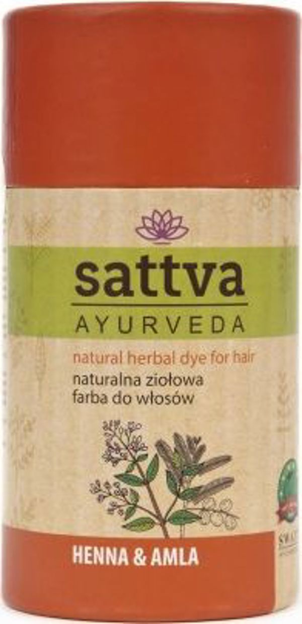Sattva Φυσική Βαφή Μαλλιών Herbal Amla, 100g – Φυτικό Χρώμα για Όγκο και Θρέψη